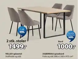 JYSK AABENRAA spisebord tilbud