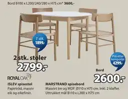 JYSK ISLEV spisestol tilbud