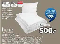 JYSK UNIQUE dyne-/putesett tilbud