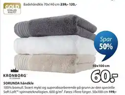 JYSK SORUNDA håndkle tilbud