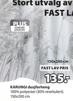 JYSK KARUNGI dusjforheng tilbud