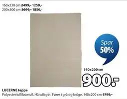 JYSK LUCERNE teppe tilbud