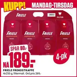 Europris FRIELE FROKOSTKAFFE tilbud