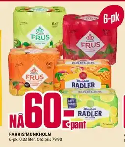 Europris FARRIS/MUNKHOLM tilbud