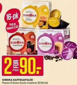 Europris GIMOKA KAFFEKAPSLER tilbud