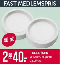 Europris TALLERKEN, Medlemspris tilbud