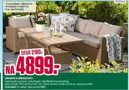 Europris LØKKEN HJØRNESOFA tilbud