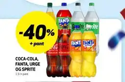 Bunnpris COCA-COLA, FANTA, URGE OG SPRITE tilbud
