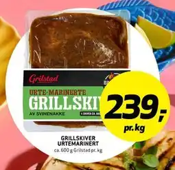 Bunnpris GRILLSKIVER URTEMARINERT tilbud