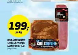 Bunnpris BBQ-MARINERTE GRILLSKIVER OG SVIN INDREFILET tilbud