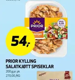 Bunnpris PRIOR KYLLING SALATKJØTT SPISEKLAR tilbud
