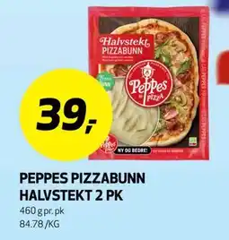 Bunnpris PEPPES PIZZABUNN HALVSTEKT 2 PK tilbud