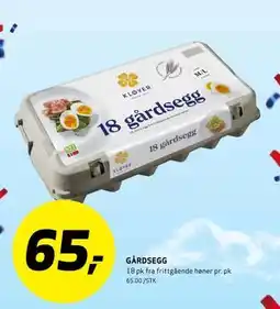 Bunnpris GÅRDSEGG tilbud