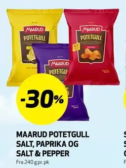 Bunnpris MAARUD POTETGULL SALT, PAPRIKA OG SALT & PEPPER tilbud