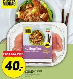 Bunnpris KYLLINGFILET STORE STRIMLER tilbud