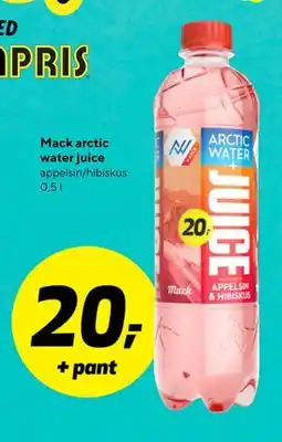Bunnpris Mack arctic water juice tilbud
