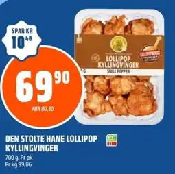 Coop Obs Den stolte hane lollipop kyllingvinger tilbud