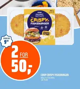 Coop Obs Coop crispy fiskeburger tilbud