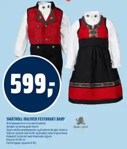 Coop Obs Småtroll Ida/ Iver festdrakt baby tilbud