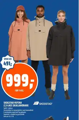 Coop Obs Skogstad vefsna 2,5-lags skallanorakk tilbud