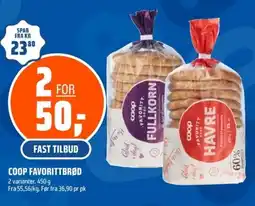 Coop Obs Coop favorittbrød tilbud