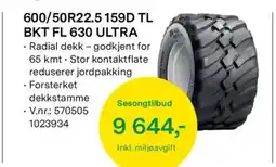 Felleskjøpet 600/50R22.5 159D TL BKT FL 630 Ultra tilbud