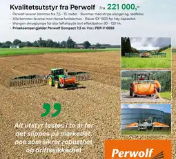 Felleskjøpet Kvalitetsutstyr fra Perwolf tilbud