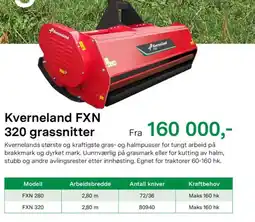 Felleskjøpet Kverneland FXN 320 grassnitter tilbud