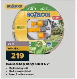 Megaflis Hozelock hageslange select 1/2” tilbud