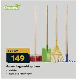 Megaflis Grouw hageredskap barn tilbud