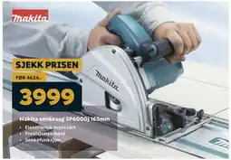Megaflis Makita senkesag SP6000j 165mm tilbud
