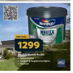Megaflis Nordsjø Murtex Acrylic tilbud