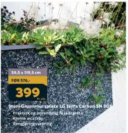 Megaflis Steni Grunnmursplate LG Terra Carbon SN 305 tilbud