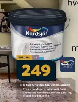 Megaflis Nordsjø Original dør/list halvblank tilbud