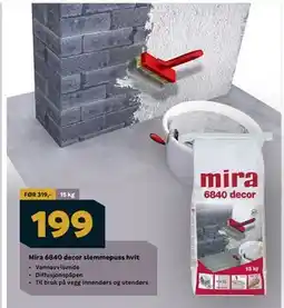 Megaflis Mira 6840 decor slemmepuss hvit tilbud