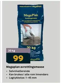 Megaflis Megaplan avrettingsmasse tilbud