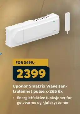 Megaflis Uponor Smatrix Wave sentralenhet pulse x-265 6x tilbud