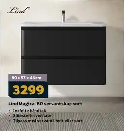 Megaflis Lind Magical 80 servantskap sort tilbud