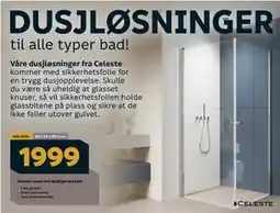 Megaflis Celeste Lucca rett dusjhjørne krom tilbud