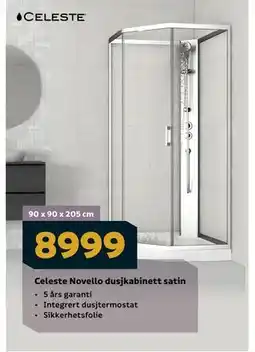 Megaflis Celeste Novello dusjkabinett satin tilbud