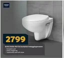 Megaflis Grohe Solido 4in1 Set komplett innbyggingstoalett tilbud