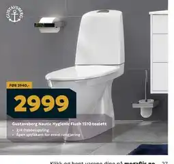 Megaflis Gustavsberg Nautic Hygienic Flush 1510 toalett tilbud