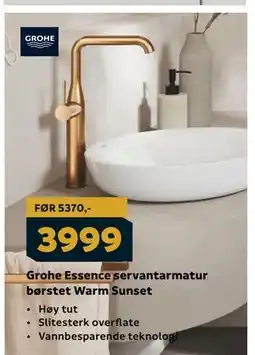 Megaflis Grohe Essence servantarmatur børstet Warm Sunset tilbud