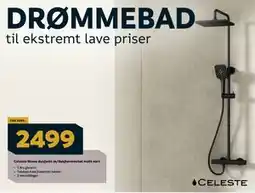 Megaflis Celeste Stone dusjsett m/dusjtermostat matt sort tilbud