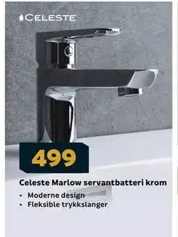 Megaflis Celeste Marlow servantbatteri krom tilbud