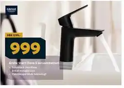 Megaflis Grohe Start Clova S servantbatteri tilbud