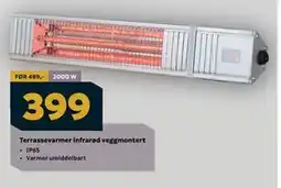Megaflis Terrassevarmer infrarød veggmontert tilbud