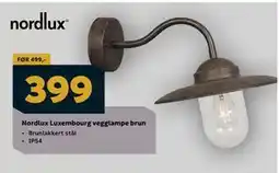 Megaflis Nordlux Luxembourg vegglampe brun tilbud
