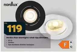 Megaflis Nordlux Roar downlights rehab vipp dimmable tilbud