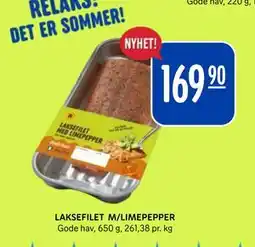 Rema 1000 LAKSEFILET M/LIMEPEPPER tilbud
